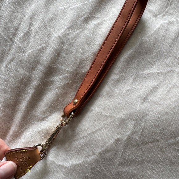 Louis Vuitton White Multicolor Monogram Wristlet with Tan Strap - Picture 4 of 7